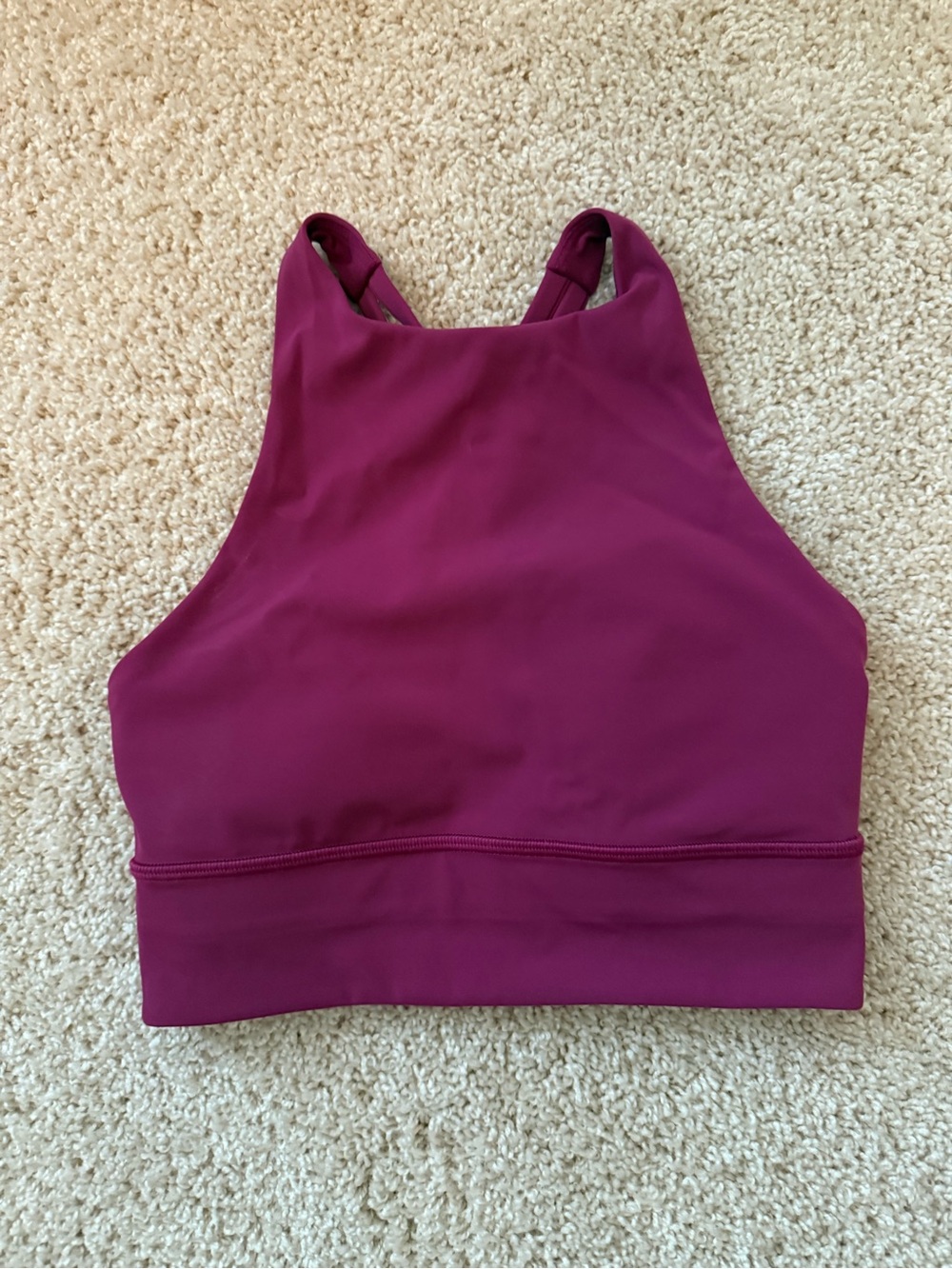 Lululemon Align High Neck Tank Dramatic Magenta Sports Bra